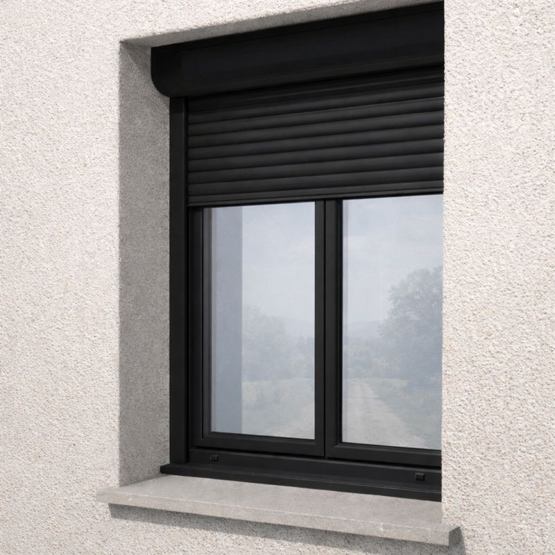 volet roulant noir fenêtre